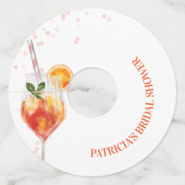 Liefde op de eerste Spritz Bruidsborrel Wijnglaslabel