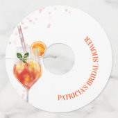 Liefde op de eerste Spritz Bruidsborrel Wijnglaslabel (Achterkant)