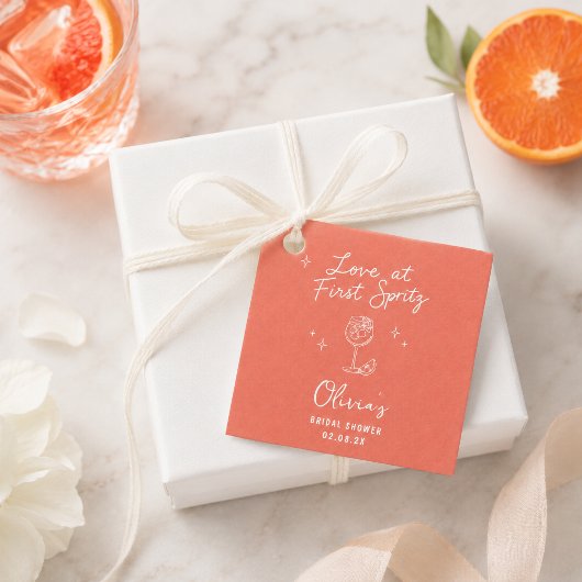 Liefde Op De Eerste Spritz Bruidsbruiloft Bedankjes Labels