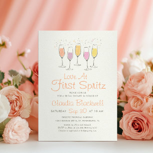 Liefde op de Eerste Spritz Bruidsbruiloft Kaart