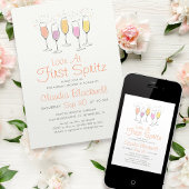 Liefde op de Eerste Spritz Bruidsbruiloft Kaart
