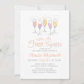 Liefde op de Eerste Spritz Bruidsbruiloft Kaart (Voorkant)
