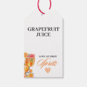 Liefde op de eerste Spritz Bruidsbruiloft Naam Sap Cadeaulabel (Voorkant)
