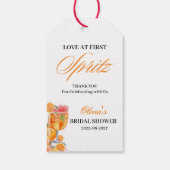 Liefde op de eerste Spritz Bruidsbruiloft Naam Sap Cadeaulabel (Achterkant)