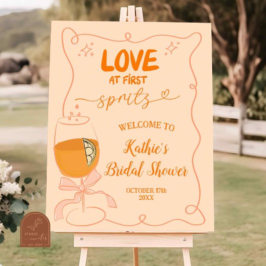 Liefde Op De Eerste Spritz Bruidsbruiloft Poster