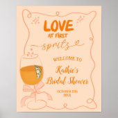 Liefde Op De Eerste Spritz Bruidsbruiloft Poster (Voorkant)