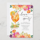Liefde op de eerste Spritz Bruidsbruiloft Uitnodig Kaart (Voorkant)