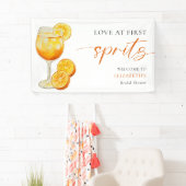 Liefde op de eerste Spritz Bruidscadeau Verwelkomi Spandoek (Insitu)