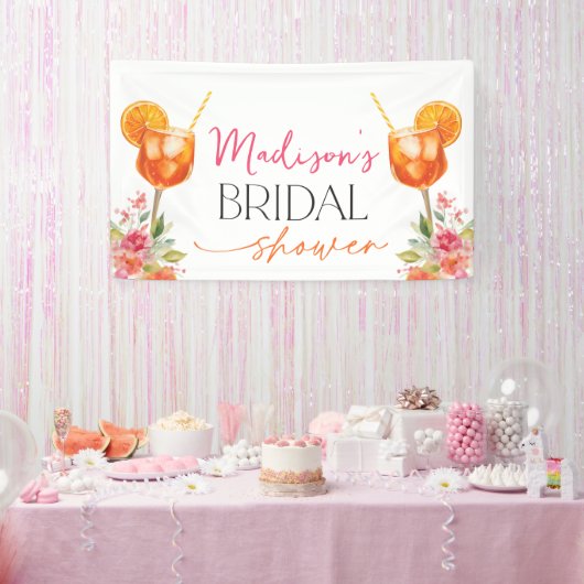 Liefde Op De Eerste Spritz Bruidsdiner Spandoek (Feest)