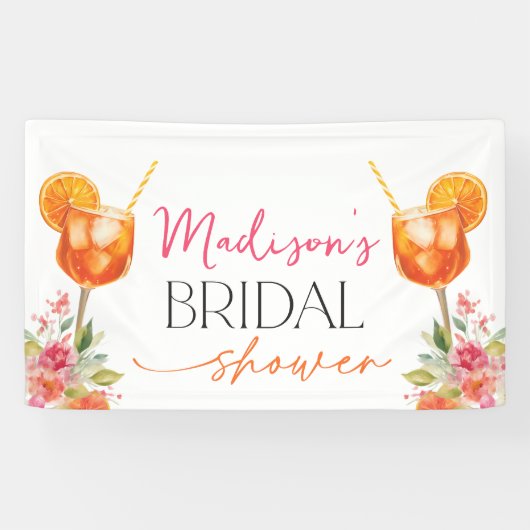 Liefde Op De Eerste Spritz Bruidsdiner Spandoek (Horizontaal)