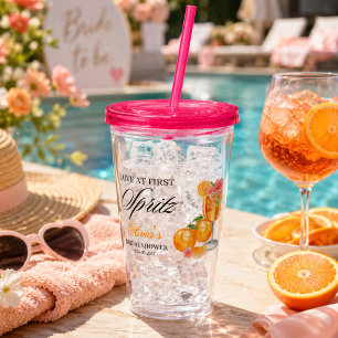Liefde op de eerste Spritz Bruidsdouche  Acryl Drinkbeker