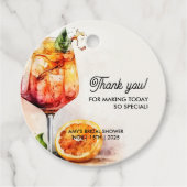 Liefde op de eerste Spritz Bruidsfeest Bedankjes Labels (Voorkant)