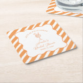 Liefde op de eerste Spritz Bruidsfeest Italiaanse  Kartonnen Onderzetters (Schuin)
