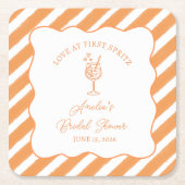 Liefde op de eerste Spritz Bruidsfeest Italiaanse  Kartonnen Onderzetters (Voorkant)