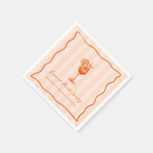 Liefde op de eerste Spritz Bruidsfeest  Servet (Hoek)