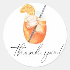 Liefde op de eerste spritz Bruidsjonker bedankt Ronde Sticker