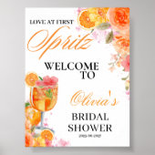 Liefde op de eerste Spritz Bruidsmeisjesfeest Poster (Voorkant)