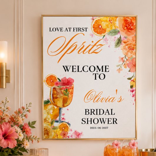 Liefde op de eerste Spritz Bruidsmeisjesfeest Poster