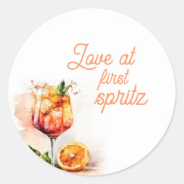 Liefde op de eerste Spritz Bruidsmeisjesfeest Uitn Ronde Sticker