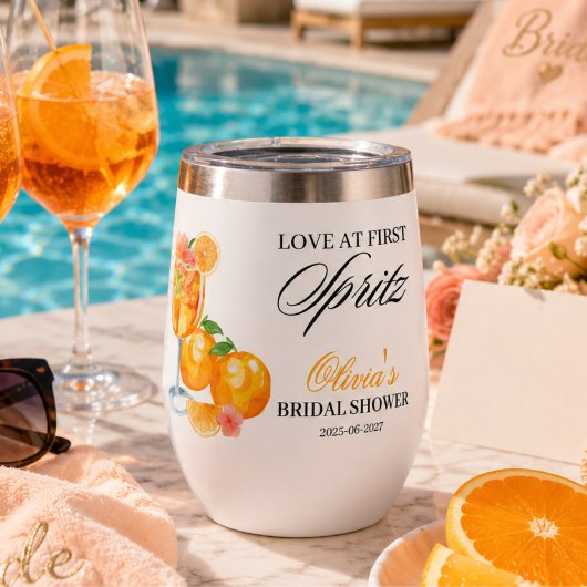 Liefde op de eerste Spritz Bruidsuitnodiging