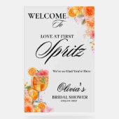 Liefde op de eerste Spritz Bruidsuitnodiging Acryl Bord (Voorkant)
