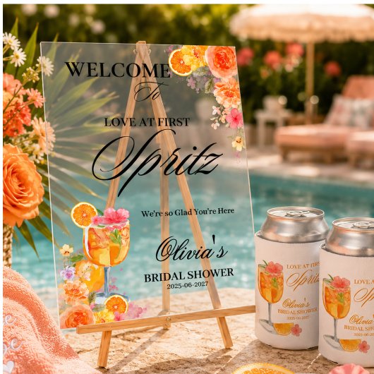 Liefde op de eerste Spritz Bruidsuitnodiging Acryl Bord
