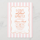 Liefde Op De Eerste Spritz Bruidsuitnodiging Kaart (Voorkant)