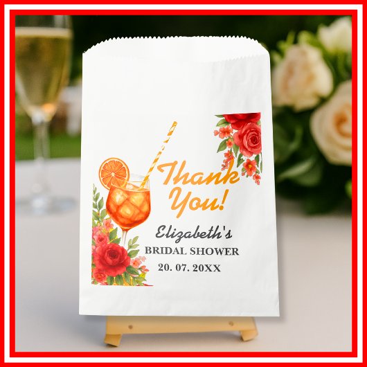 Liefde op de eerste Spritz | Chic Citrus Bruilofts Bedankzakje