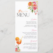Liefde op de eerste Spritz Citrus Bruiloftsmenu Menu (Voorkant)