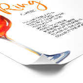 Liefde op de eerste Spritz Citrus Ring Game Hunt R Foto Afdruk (Hoek)