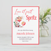 Liefde op de eerste Spritz Citrus Sinaasappel Brui Kaart (Staand voorkant)