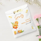 Liefde op de eerste Spritz Cocktail Oranje Bruidsf Bedankzakje (Gezegeld)