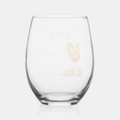 Liefde op de eerste Spritz Cocktail Sinaas Bruidsb Wijnglas Zonder Voet (Achterkant)