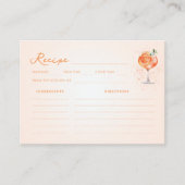 Liefde op de eerste Spritz Deel Recept Bruidsmeisj Informatiekaartje (Voorkant)