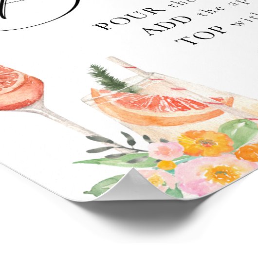 Liefde op de Eerste Spritz Helder Cocktailbar Poster (Hoek)