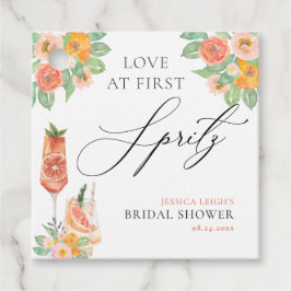 Liefde op de eerste Spritz heldere cocktail bruids Bedankjes Labels