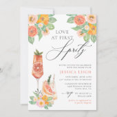 Liefde op de eerste Spritz heldere cocktail bruids Kaart (Voorkant)