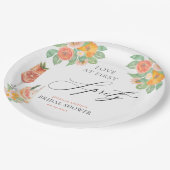 Liefde op de eerste Spritz Heldere Cocktail Bruids Papieren Bordje (Gekanteld)