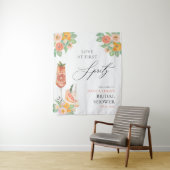 Liefde op de eerste Spritz heldere cocktail bruids Wandkleed (In situ)