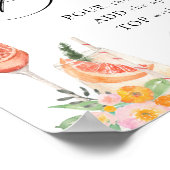 Liefde op de eerste Spritz heldere cocktailbar Poster (Hoek)