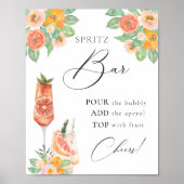 Liefde op de eerste Spritz heldere cocktailbar Poster (Voorkant)