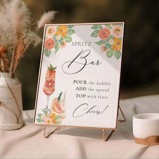 Liefde op de eerste Spritz heldere cocktailbar Poster