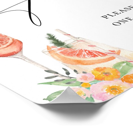 Liefde op de eerste Spritz heldere cocktailcadeaus Poster (Hoek)