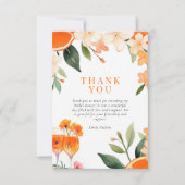 Liefde op de eerste Spritz moderne bruids-shower Bedankkaart (Voorkant)