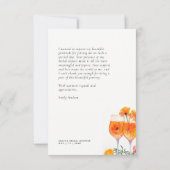 Liefde op de eerste Spritz Moderne Bruidsborrel Bedankkaart (Achterkant)