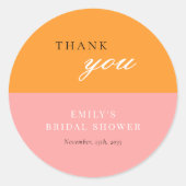 Liefde op de eerste Spritz moderne bruidsbruiloft Ronde Sticker (Voorkant)