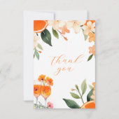 Liefde op de eerste Spritz Moderne Bruidsdouche Bedankkaart (Voorkant)