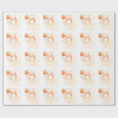 Liefde op de eerste SPRITZ Moderne oranje bruidsme Cadeaupapier (Vlak)