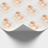 Liefde op de eerste SPRITZ Moderne oranje bruidsme Cadeaupapier (Hoek)