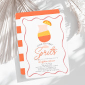 Liefde op de Eerste Spritz Retro Bruidsdiner Kaart